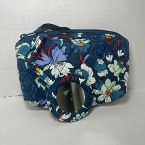Vera Bradley Floral Bursts Print Compact Travel Cosmetic Pouch with Mirror